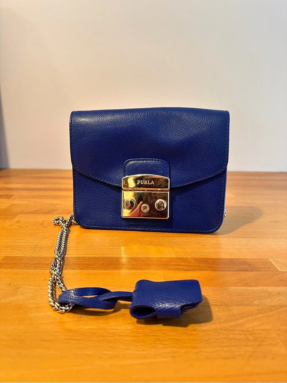 Furla Metropolis Mini Crossbody Blue Bag